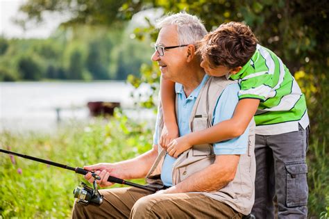 Senior's fishing .